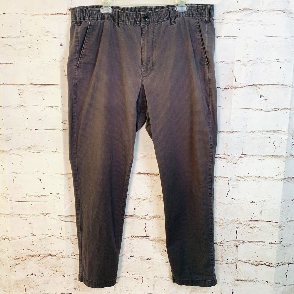 GAP Men's Size XL Dark Gray Grey Drawstring Pull-On Slim Joggers Pants Chino